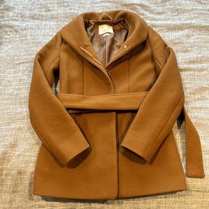 Wilfred cigar wool and cashmere wrap jacket, mid length